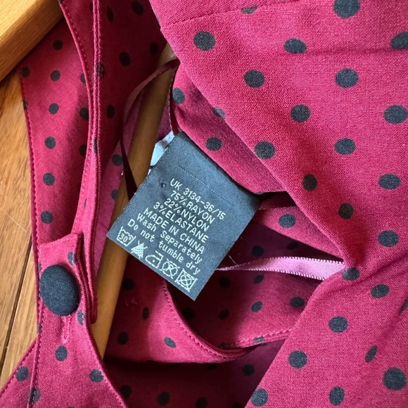 NWT Vintage Y2K Hell Bunny Vixen Dress Red Black Polka Dot Retro Pinup S-M - Picture 9 of 12